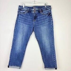KUT From The Kloth Jeans Straight Leg Blue Denim Classic Stretch Momcore